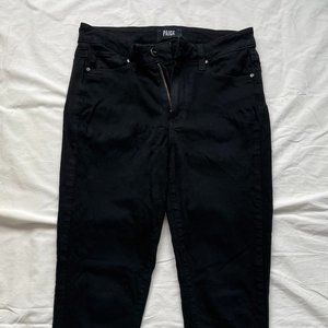 Paige Denim Hoxton Ultra Skinny Black Shadow Jeans